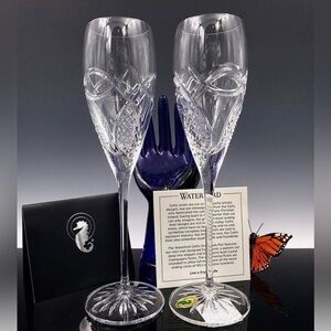 Waterford Crystal Celtic Knot Champagne Flutes